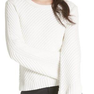 Joie Porcelain Lauraly Cutout Back Sweater Size L